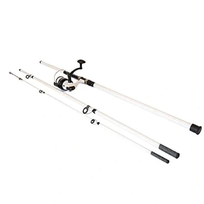 Image de FISH XPRO Ensemble de pêche à la Plage Canne Lancer 390cm avec Moulinet en mer et Ligne Nylon 0,40mm pour Bord Poids 200 g