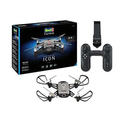 Image de Revell Control Drone télécommandé avec Retour Smartphone Camera HD Icon à Batterie, 23825, Noir, 18 cm