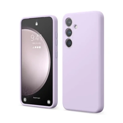 Image de elago Coque Silicone Liquide Compatible avec Samsung Galaxy S24, Qualité Supérieure, Protection Intégrale [Structure Antichoc 4 Couches], Doublure Microfibre Douce Anti Rayures (Lavande)