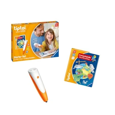 Image de Ravensburger tiptoi® Starter Set Lecteur + Livre &#039;L&#039;encyclopédie des p&#039;tits curieux&#039; Jeu éducatif électronique, sans écran Dès 4 ans version française 00176