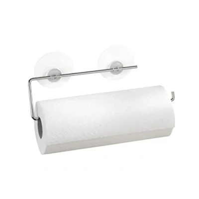 Image de WENKO Static Loc® Porte essuie Tout Chrome Fixer sans percer Argent Brillant