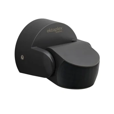 Image de Oktaplex Bea détecteur de Mouvement extérieur IP65 orientable à 180 capteur Infrarouge portée 10m 230V Anthracite avec crépuscule