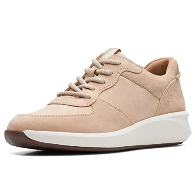 Image de Clarks UN RIO Sprint Baskets basses, Femme, Taille: 39, Beige combiné Nubuck