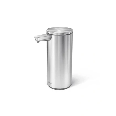 Image de simplehuman Pompe à capteur, en Acier Inoxydable, brossé, Rechargeable 266 ML (modèle 2024)