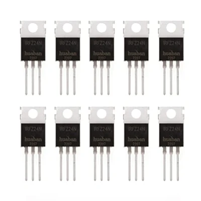 Image de HUABAN 10 pièces IRFZ24N Vdss=55V Rds(on)=0,07ohm Id=17A TO220 Transistor MOSFET à canal N de puissance