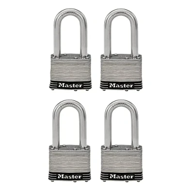 Image de MasterLock Co 1sskadlfhc Cadenas laminé en acier inoxydable, 13/10,2 cm, 1SSQLFHC