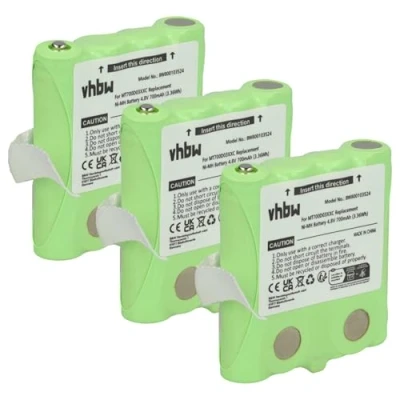 Image de vhbw 3X Batterie Compatible avec DeTeWe Outdoor PMR 8000, Simvalley WT 100 Radio Talkie walkie (700mAh, 4,8V, NiMH) Remplacement pour PX 175 675