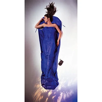 Image de Cocoon Silk MummyLiner, Homme Enfant Fille Femme, SM80, Bleu Vif, 95&quot; x35/22