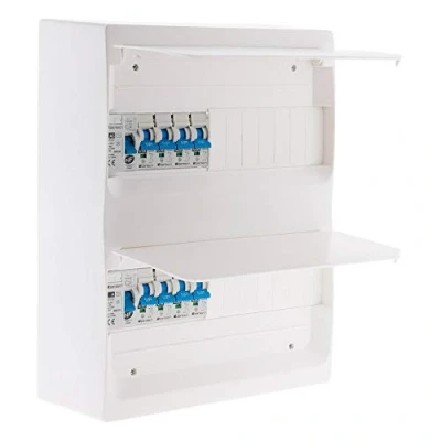 Image de Coffret T1/T2 26 modules Blanc équpé de 8 disjoncteurs et 2 inter. diff. livré avec accessoires Zenitech