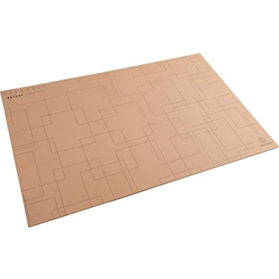 Image de Exacompta Réf. 60147D Lot de 8 sous mains en carton Eterneco Compatible avec des souris optiques et laser Format Wide grande longueur courte profondeur Dim 585x385x5 mm Couleur brun