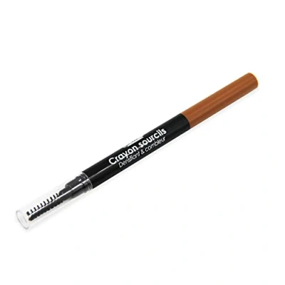 Image de Glam’Up Paris Crayon à Sourcils Waterproof Rétractable Combleur Ultra fin Longue Durée Imperméable et Double Extrémité N01 Marron Clair