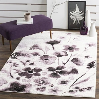 Image de Safavieh Mcr4571d Ams108 K 214 Multi glissières, Polypropylène, Ivory/Purple, 5&#039;1&quot; x 7&#039;6&quot;