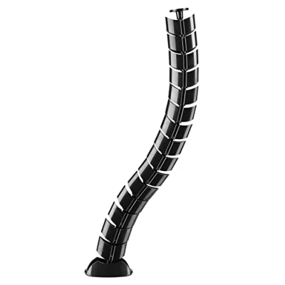 Image de Mywall HZ44L Guide câbles Rond avec Une Longueur allant jusqu&#039;à 730 mm, pour Bureau Fixation à vis, système de 2 canaux Structure modulaire