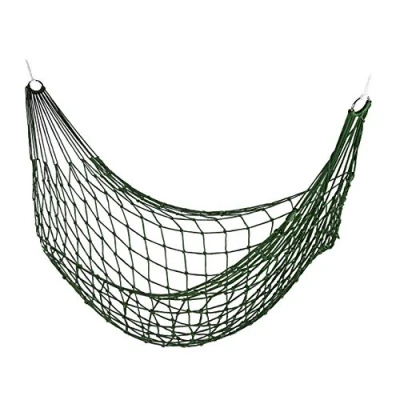 Image de Relaxdays Hamac Filet, de Jardin pour Une Personne, Camping, léger intérieur et extérieur,Vert
