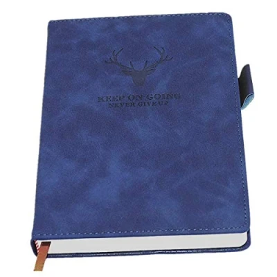 Image de Carnet de Notes Classique Papier à Rayures Journal Couverture Rigide, 8,3 &quot;x 5,7&quot;, 360 pages,Parfait pour le bureau Accueil École Rédaction professionnelle et prise notes(A5,bleu)