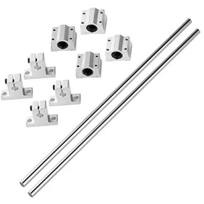 Image de S SIENOC 500mm 3D imprimantes &amp; CNC φ8mm Axe optique/Axe linéaire/guidage linéaire/axe de précision 45# en acier Chromé + Support Vertical Roulement à Billes (Typ 5, 1Set, 500mm)