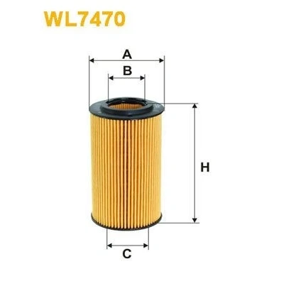 Image de WIX FILTERS WL7470 Filtre à huile Cartouche filtrante MERCEDES BENZ: Classe C Berline, A, Vito Mixto, INFINITI: Q50 Q30, Q70