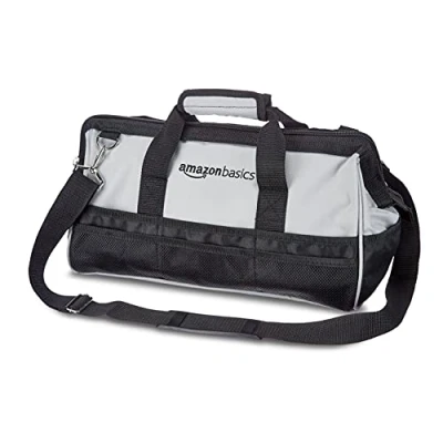 Image de Amazon Basics Sac à outils, 40.6 cm, Gris,noir