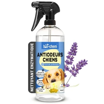 Image de Bio Chem Nettoyant anti odeur chiens 750 ml Désodorisant destructeur d urine chien Nettoyage litiere pour produit menager entretien maison