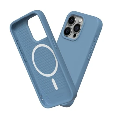 Image de RhinoShield Coque Compatible avec [iPhone 15 Pro Max] SolidSuit Magsafe Fine Technologie d&#039;absorption des Chocs et Finition Premium Mate Bleu marée