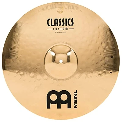 Image de Meinl Cymbals Classics Custom Brilliant Cymbale Crash Medium 18 pouces (45,72cm) pour Batterie B12 Bronze, Finition Brillante, Fabriquée en Allemagne (CC18MC B)