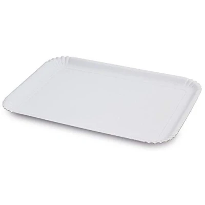 Image de Guardini, Monouso, 2 plateaux jetables 33 x 43 cm, carton, couleur blanche