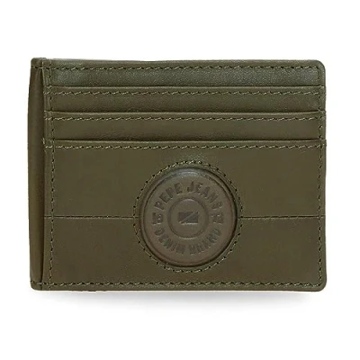 Image de Portefeuilles et porte monnaie Pepe Jeans Cracker en cuir de vache, noir, marron, vert, différentes tailles