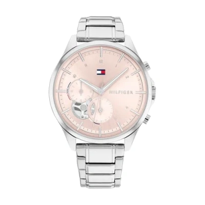 Image de Tommy Hilfiger Quinn Montre à aiguilles, Femme, Taille: One Size, Silvercoloured/blush