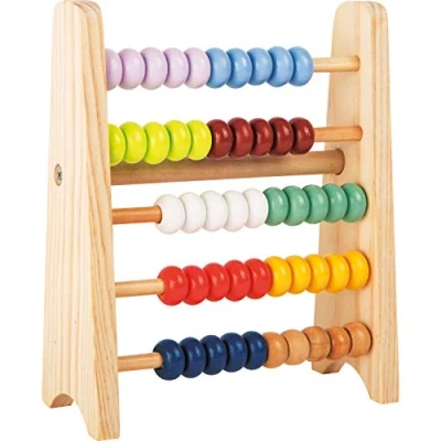Image de small foot 10848 Boulier de voyage &quot;Educate&quot; en bois, avec 5 rangées 10 perles chacune à compter, partir 6 ans