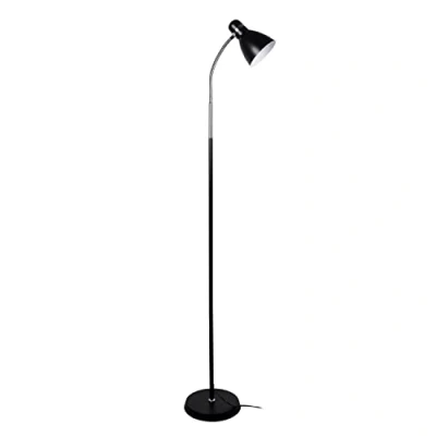 Image de BEL AIR HOME Lampadaire de salon Megara en métal avec douille E 27 pour focaliser la lumière (AMPOULE NON INCLUSE) Hauteur 155cm idéale tous les espaces vie (NOIR)