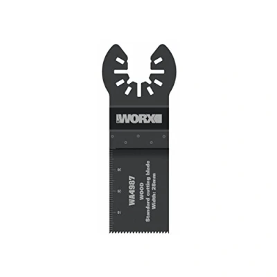 Image de WORX Lame de coupe standard 27 mm Pour outils oscillants multifonctions Sonicrafter et autres du marché Accessoire universel avec fixation en étoile WA4987 (pour bois PVC)