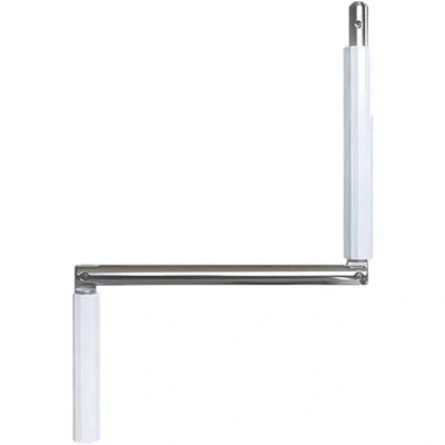 Image de Poignée de Manivelle Articulée Sortie Ø11.9 mm Gris Finition Nickel Acier Longueur 440 pour Volet Roulant Manuel Mécanisme et Store Geiger Fabrication Allemagne