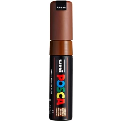 Image de uni ball Posca 181387 Marqueur Pointe Large Conique PC 7M, 4,5 5,5 mm, Marron