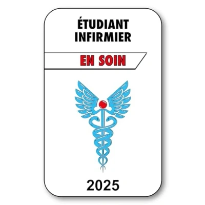 Image de SIGNAL SAFETY Autocollant Sticker Vignette Caducée 2024 pour Pare Brise en Vitrophanie V3 Étudiant Infirmier