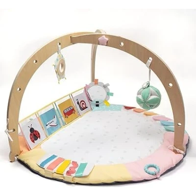 Image de Oh My Baby, Tapis d&#039;Éveil Bebe, de Jeu pour Bébé, Arche Jouets en Bois, Dès la Naissance, Jouet Bebe 6 Mois