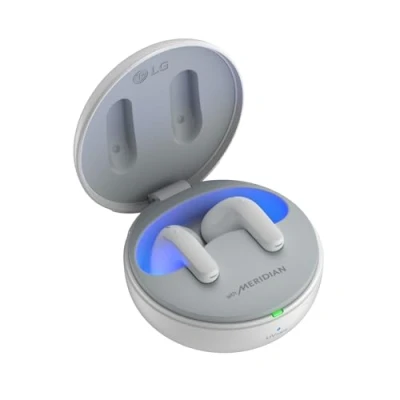 Image de LG Tone Free DT80Q Écouteurs Bluetooth intra Auriculaires avec Son Dolby Atmos, Technologie MEDIRIAN, ANC (Réduction sonore Active) et UVnano Blanc
