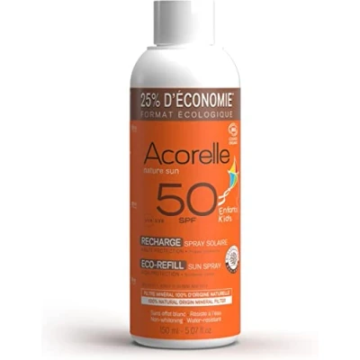 Image de Spray solaire bio pour enfants Acorelle Nature Sun SPF50 Recharge 150ml