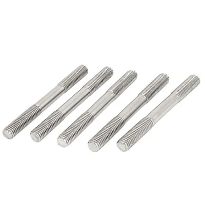Image de sourcing map A2 Inox Acier Double Extrémité Fileté Goujon Vis Boulon M8 x 80mm 5Pcs