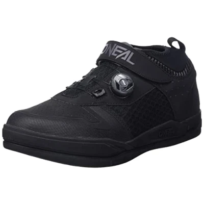 Image de O&#039;NEAL Chaussures de vélo Montagne Downhill Vegan Compatible avec la Plaque pédale SPD, système laçage Rapide, Respirant Chaussure Session SPD V.22 Adulte Noir Gris Taille 47