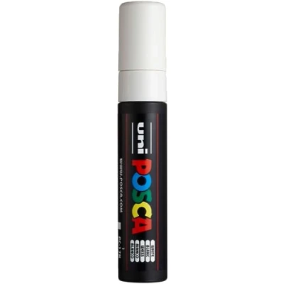 Image de Uni Ball 186301 Marqueur POSCA à pointe rectangulaire extra large, blanc