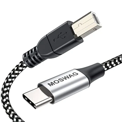 Image de MOSWAG 2M Câble USBC vers MIDI Type C USB pour Ordinateur Portable Samsung Huawei MacBook contrôleur Midi, Clavier imprimante Scanner, Interface Audio d&#039;enregistrement