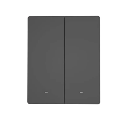 Image de SONOFF Interrupteur Sans Fil, 80 Type Mural Wifi, 2 Gang Intelligent Compatible avec Alexa et Google Home, (Fil Neutre Requis), Clés Physiques