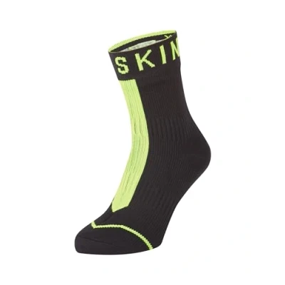 Image de Sealskinz unisexe chaussette imperméable Hydrostop jusqu&#039;à la cheville pour tous les températures noir/jaune, L
