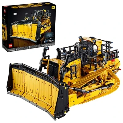 Image de LEGO 42131 Technic Bulldozer D11 Cat Véhicule De Chantier Télécommandé Interactif pour Adultes avec Application