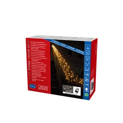 Image de Konstsmide 3864 800 Cluster Guirlande Grappe à Micro LED, Plastique, 13 W, Amber, 1630 x 1 cm