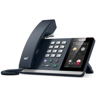 Image de Yealink MP54 E2 Certifié pour Microsoft Teams &amp; Skype for Business, Téléphone de Bureau PC, Couplage Bluetooth, Écran Tactile 4 Pouces, Double Port Ethernet avec PoE, Audio HD, Gris Foncé