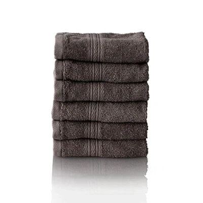 Image de ALCLEAR Lot de Serviettes éponge qualité supérieure, Gamme Disponible en 6 Coloris et 5 Tailles, : Anthracite, Toilette 30 x cm, Oeko Tex Standard 100