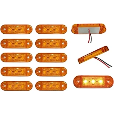 Image de Formplas 10 x LED Feux Gabarit Position Lateral Jaune 12v 24v Remolque Camion Camionette Lampe