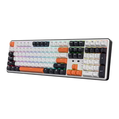 Image de Redragon K689 PRO clavier de jeu RVB sans fil, 104 touches + 4 raccourci supplémentaires, mécanique avec socle échangeable à chaud, atténuation du bruit 3 couches, PBT