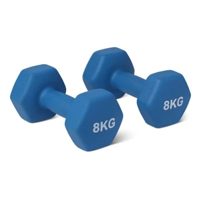 Image de Amazon Basics haltères en néoprène set, 8 kg, Aqua